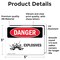 Signmission Explosives Danger Sign, Vinyl Decal, 5in W x 3.5in L, 2PK OS-2PACK-DS-D-35-L-1212 - alternate 2